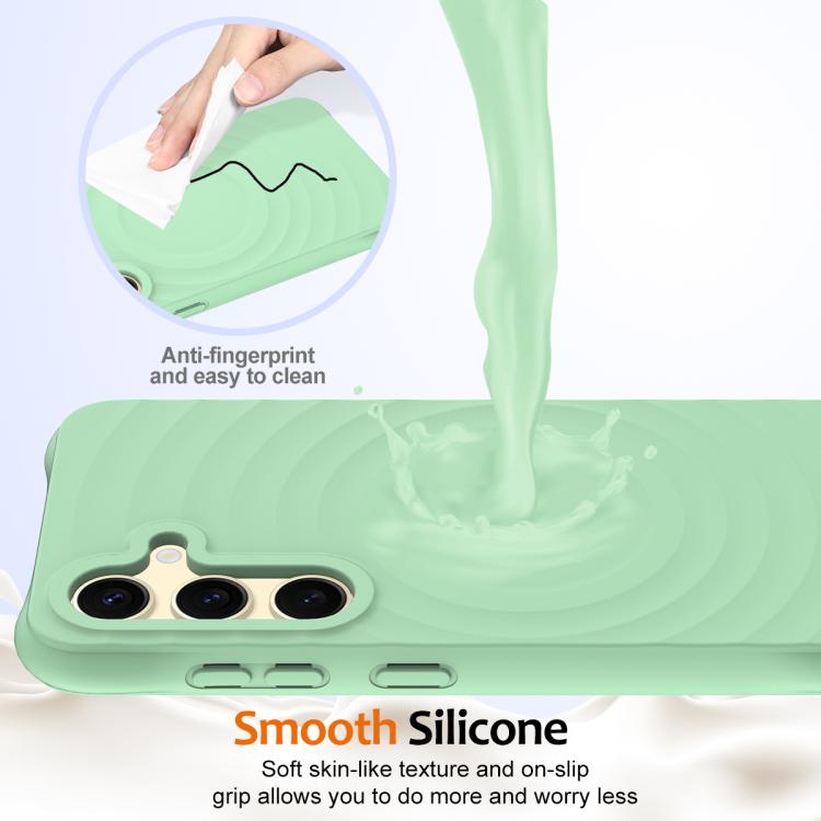 For Samsung Galaxy S26 5G Wave Texture MagSafe Magnetic Liquid Silicone Phone Case