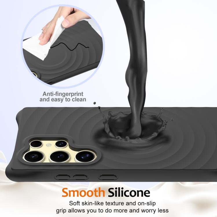 For Samsung Galaxy S26 Ultra 5G Wave Texture MagSafe Magnetic Liquid Silicone Phone Case