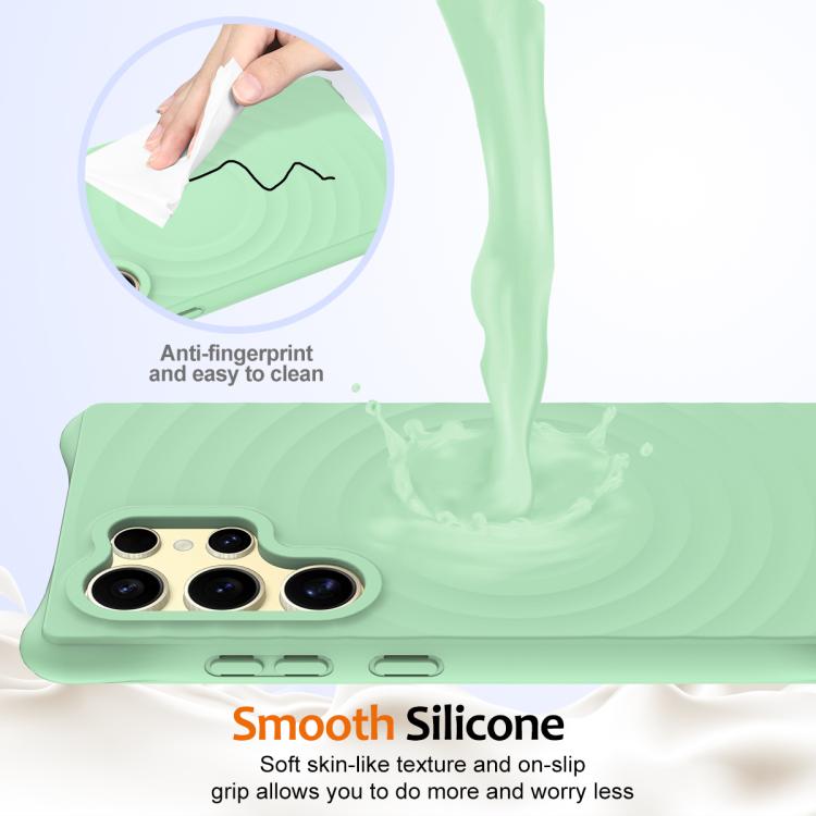 For Samsung Galaxy S26 Ultra 5G Wave Texture MagSafe Magnetic Liquid Silicone Phone Case