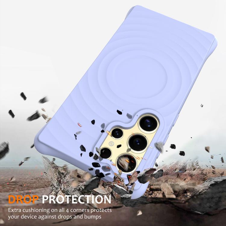 For Samsung Galaxy S26 Ultra 5G Wave Texture MagSafe Magnetic Liquid Silicone Phone Case