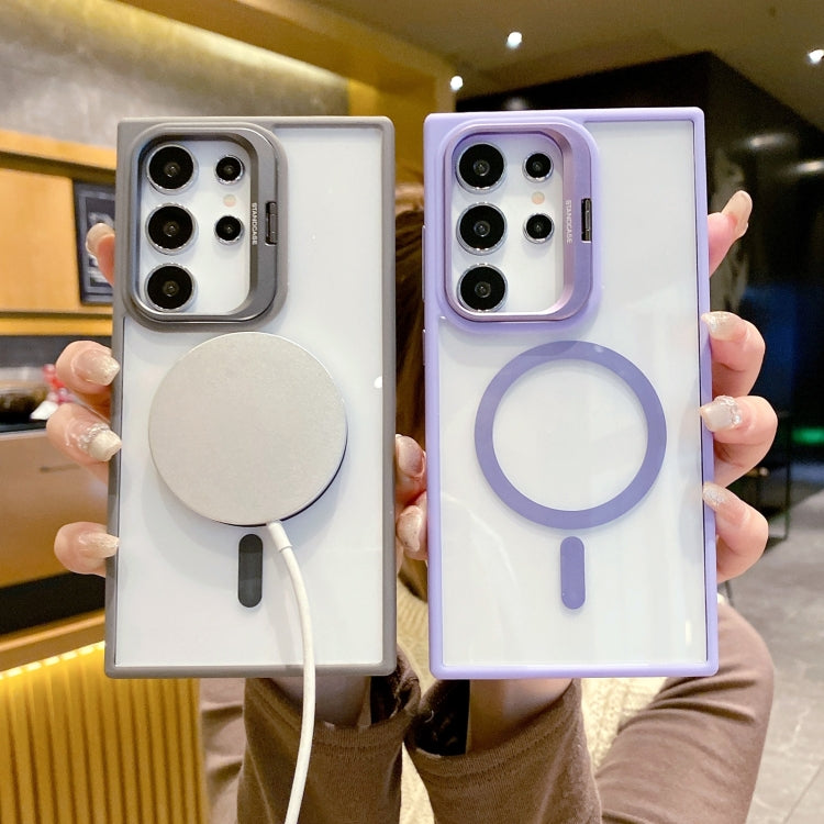 For Samsung Galaxy S23 FE 5G Metal Lens Frame Holder MagSafe Phone Case