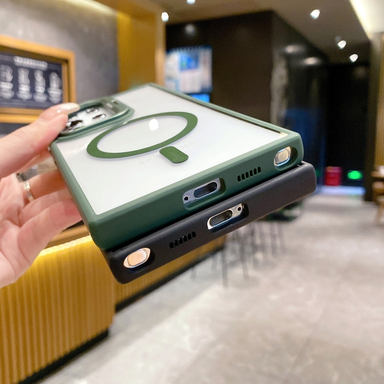 For Samsung Galaxy S23 FE 5G Metal Lens Frame Holder MagSafe Phone Case
