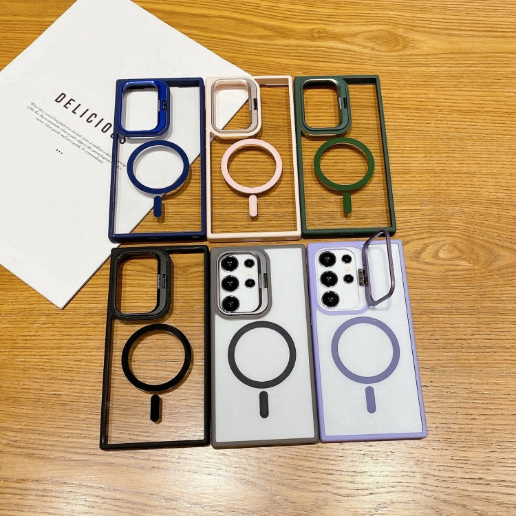 For Samsung Galaxy S24 Ultra 5G Metal Lens Frame Holder MagSafe Phone Case