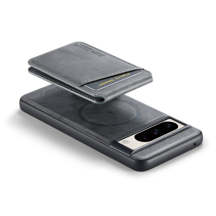 For Google Pixel 8 Pro Fierre Shann Cowhide Vertical Flip Magnetic Card Holder Phone Case