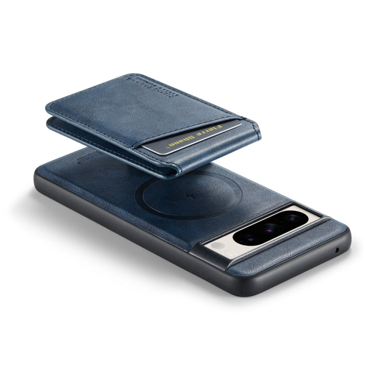 For Google Pixel 8a Fierre Shann Cowhide Vertical Flip Magnetic Card Holder Phone Case