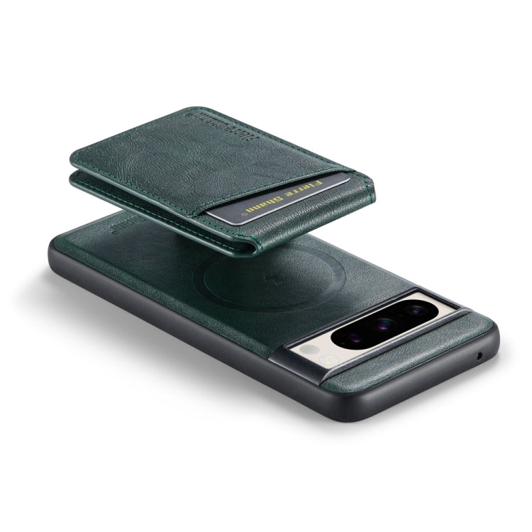 For Google Pixel 8a Fierre Shann Cowhide Vertical Flip Magnetic Card Holder Phone Case