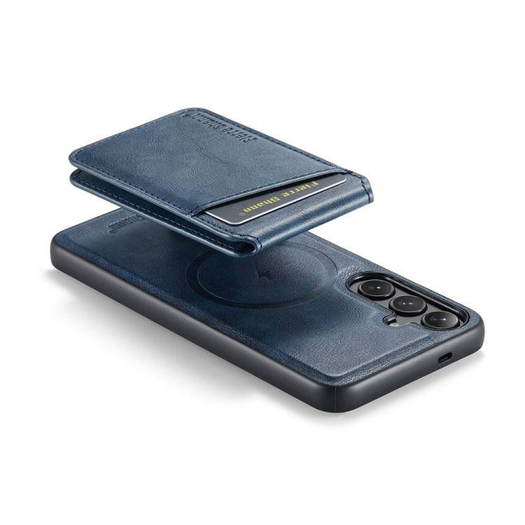 For Samsung Galaxy S23 FE 5G Fierre Shann Cowhide Vertical Flip Magnetic Card Holder Phone Case