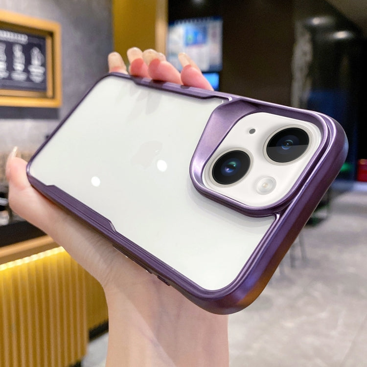 For iPhone 15 Electroplating TPU Frame Hybrid PC Phone Case