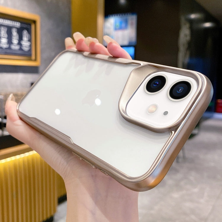 For iPhone 12 Electroplating TPU Frame Hybrid PC Phone Case