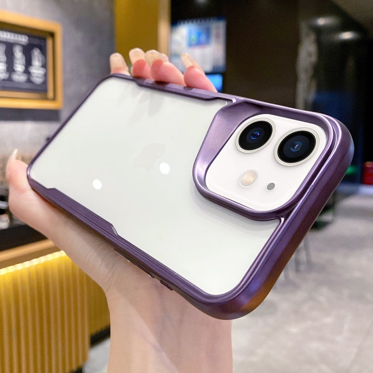 For iPhone 12 Electroplating TPU Frame Hybrid PC Phone Case