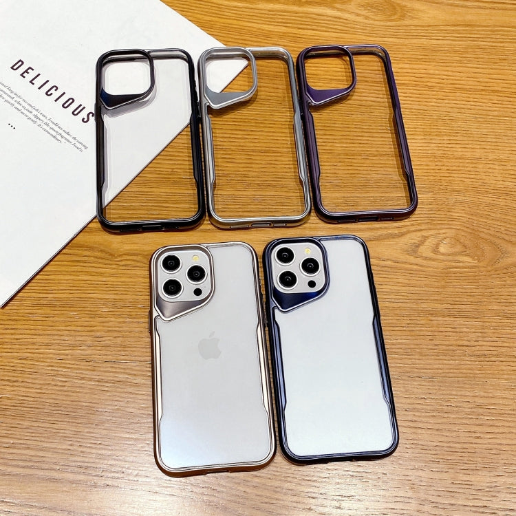 For iPhone 14 Pro Max Electroplating TPU Frame Hybrid PC Phone Case