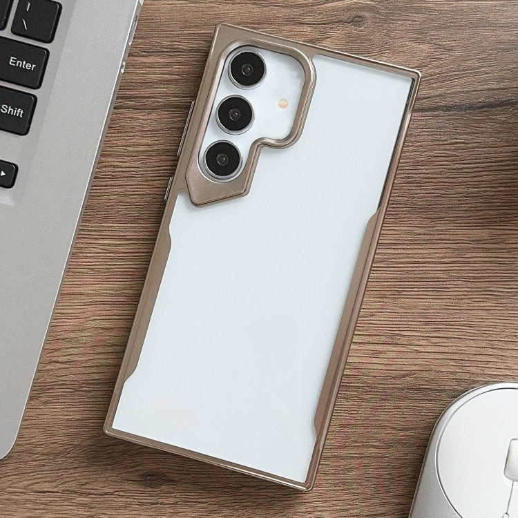 For Samsung Galaxy S23 FE 5G Electroplating TPU Frame Hybrid PC Phone Case