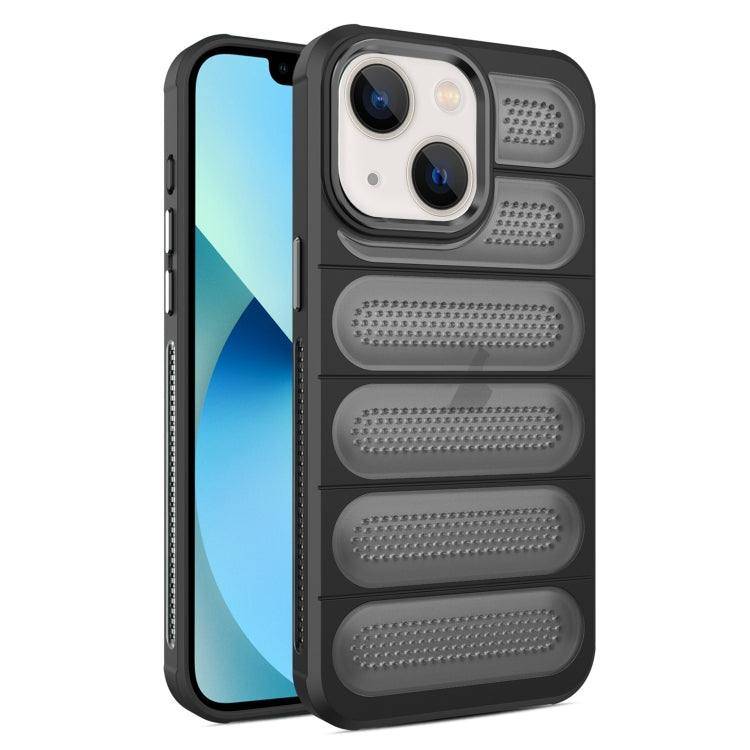 For iPhone 13 Cooling Armor Translucent Mesh Breathable Phone Case