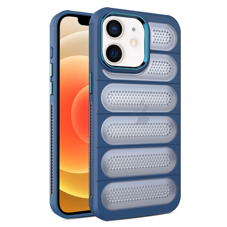 For iPhone 12 Cooling Armor Translucent Mesh Breathable Phone Case