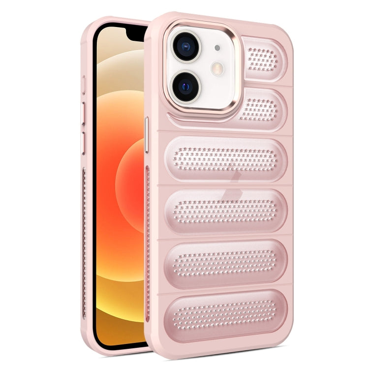 For iPhone 12 Cooling Armor Translucent Mesh Breathable Phone Case