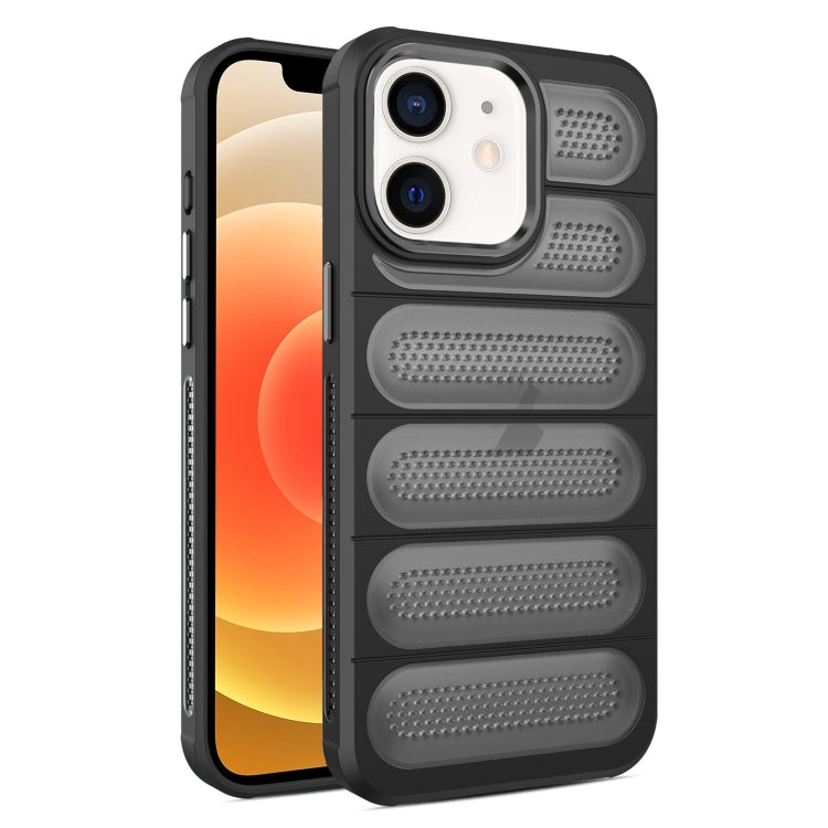 For iPhone 12 Cooling Armor Translucent Mesh Breathable Phone Case