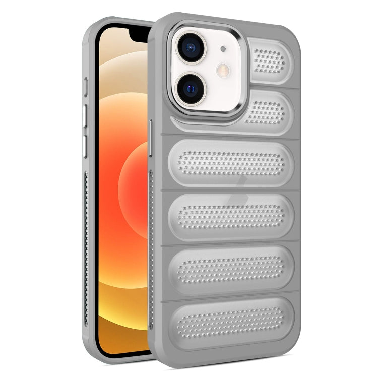 For iPhone 12 Cooling Armor Translucent Mesh Breathable Phone Case