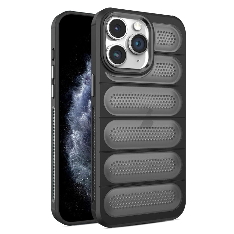 For iPhone 11 Pro Max Cooling Armor Translucent Mesh Breathable Phone Case