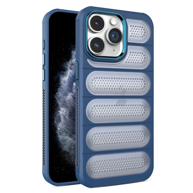 For iPhone 11 Pro Cooling Armor Translucent Mesh Breathable Phone Case