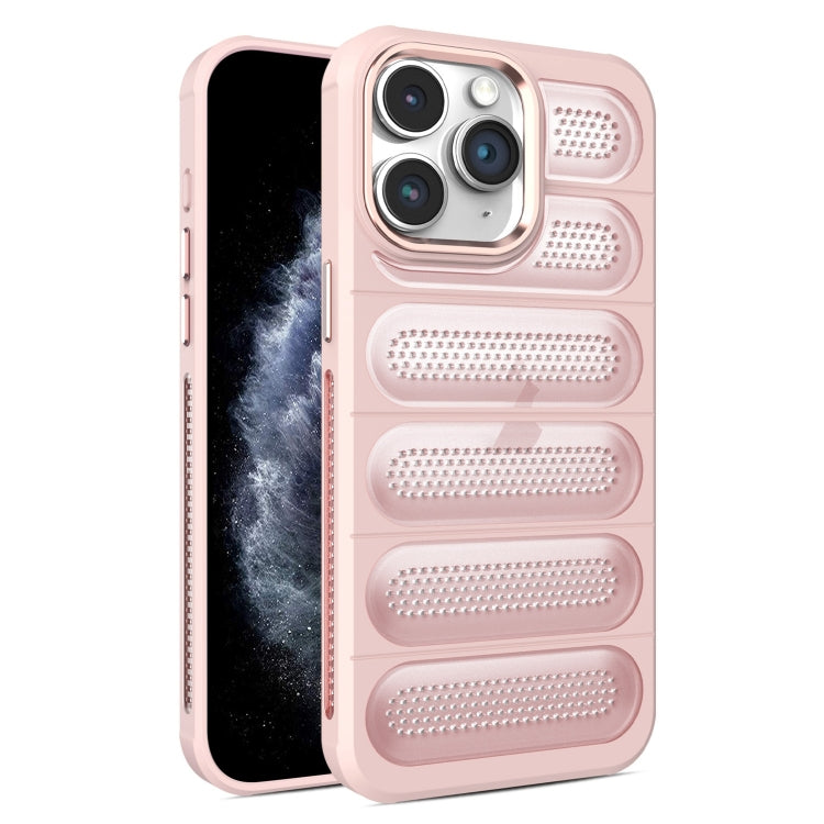 For iPhone 11 Pro Cooling Armor Translucent Mesh Breathable Phone Case