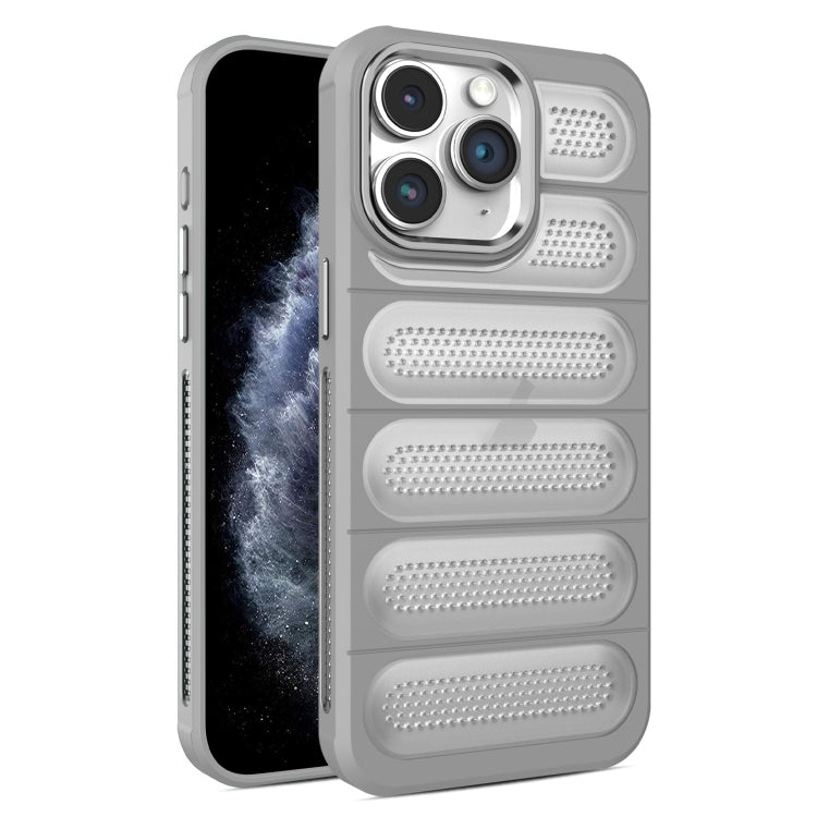 For iPhone 11 Pro Cooling Armor Translucent Mesh Breathable Phone Case
