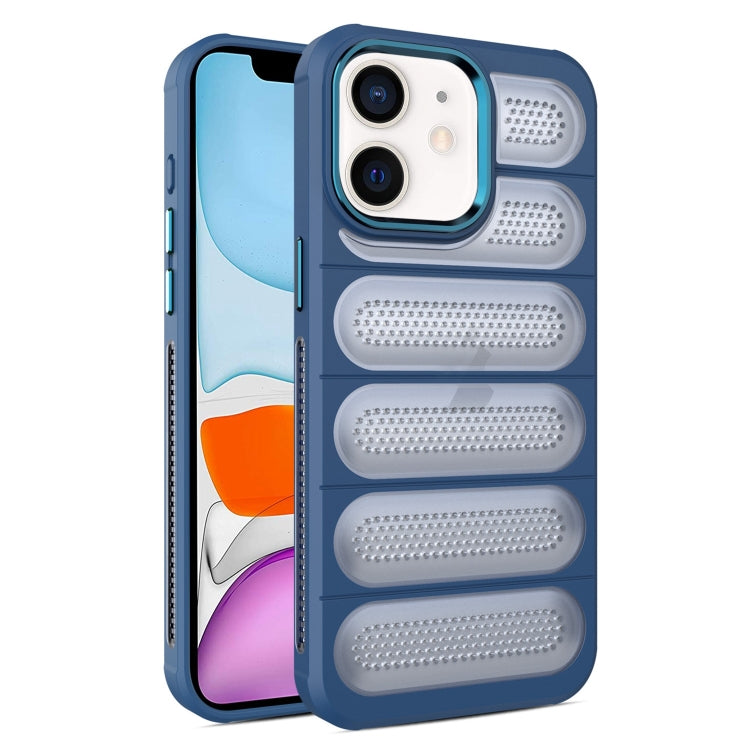 For iPhone 11 Cooling Armor Translucent Mesh Breathable Phone Case