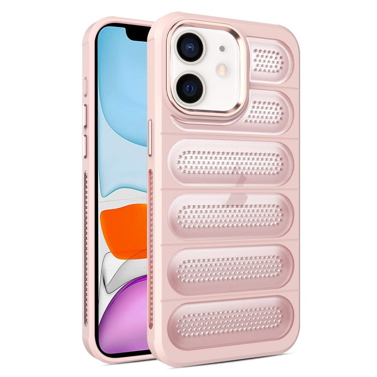 For iPhone 11 Cooling Armor Translucent Mesh Breathable Phone Case