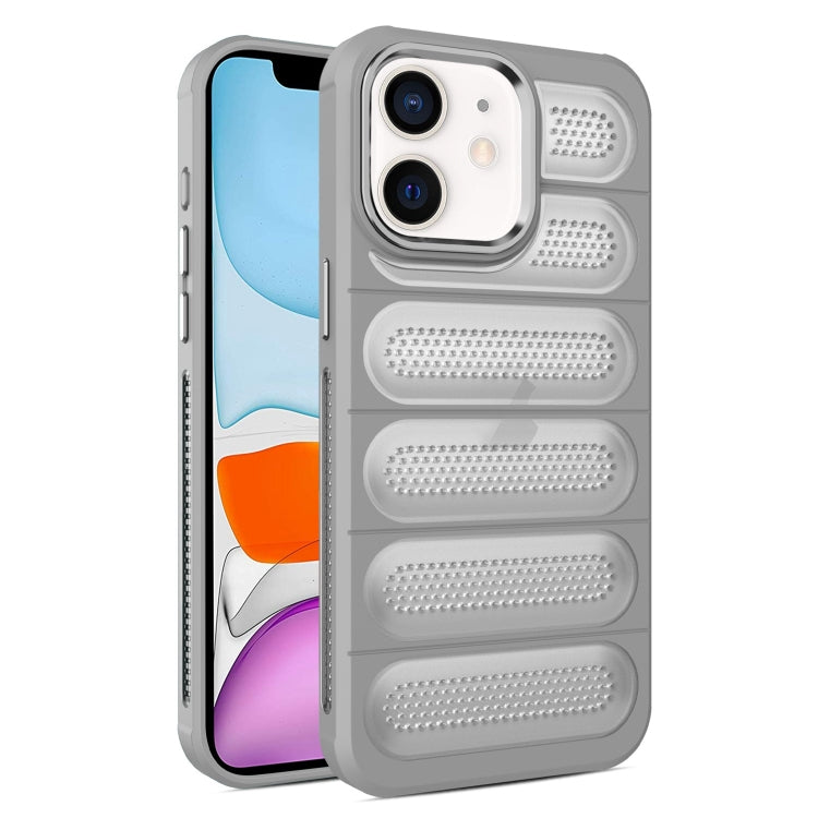 For iPhone 11 Cooling Armor Translucent Mesh Breathable Phone Case