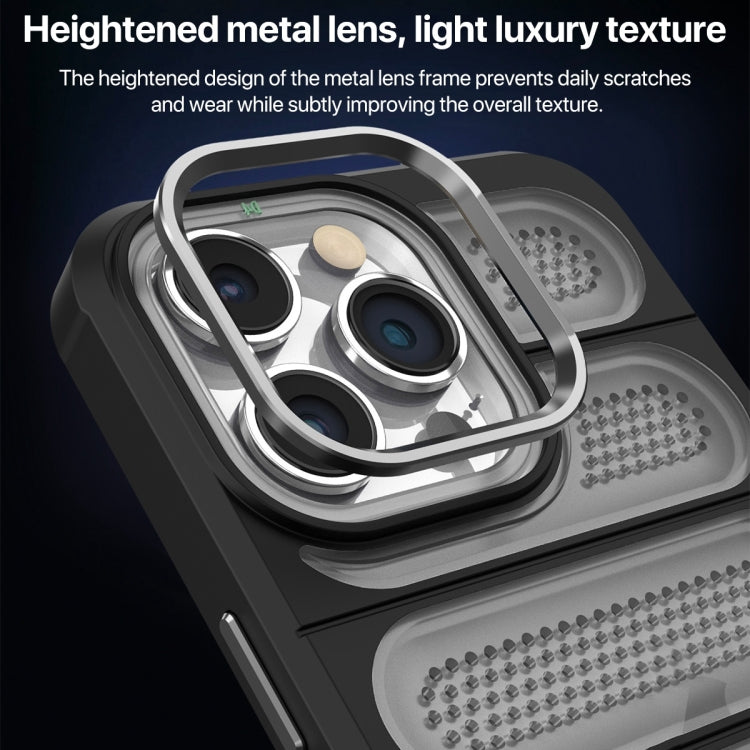 For iPhone 11 Pro Max Cooling Armor Translucent Mesh Breathable Phone Case