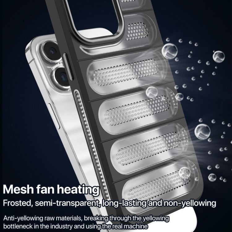 For iPhone 12 Cooling Armor Translucent Mesh Breathable Phone Case