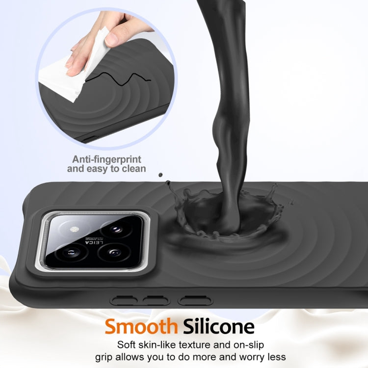 For Xiaomi 14 Pro Wave Texture MagSafe Magnetic Liquid Silicone Phone Case