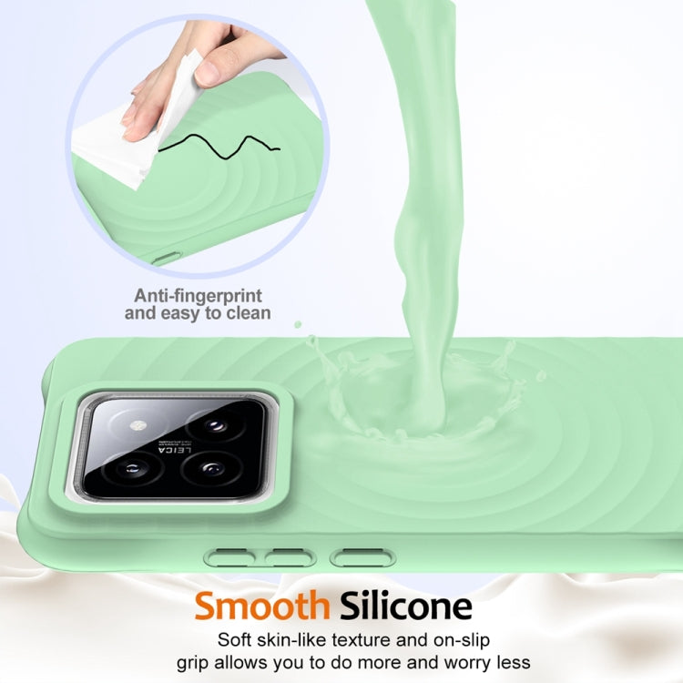 For Xiaomi 14 Pro Wave Texture MagSafe Magnetic Liquid Silicone Phone Case