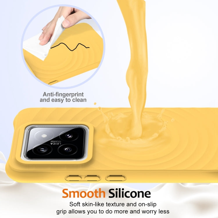 For Xiaomi 14 Pro Wave Texture MagSafe Magnetic Liquid Silicone Phone Case