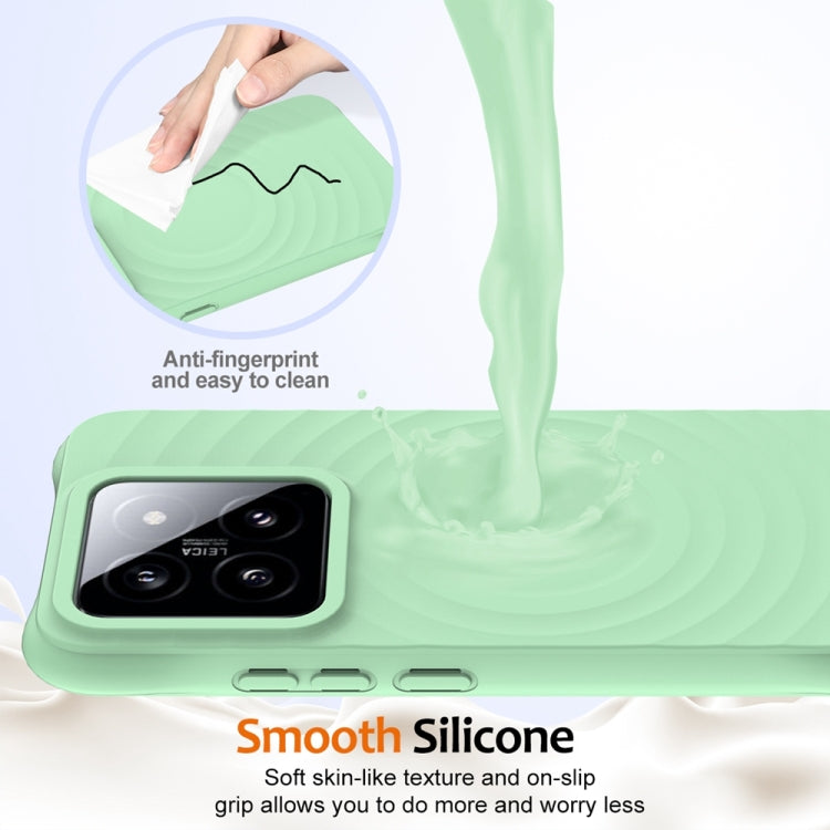 For Xiaomi 14 Wave Texture MagSafe Magnetic Liquid Silicone Phone Case