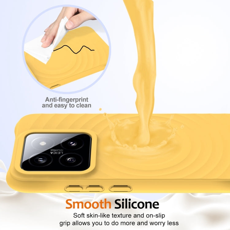 For Xiaomi 14 Wave Texture MagSafe Magnetic Liquid Silicone Phone Case