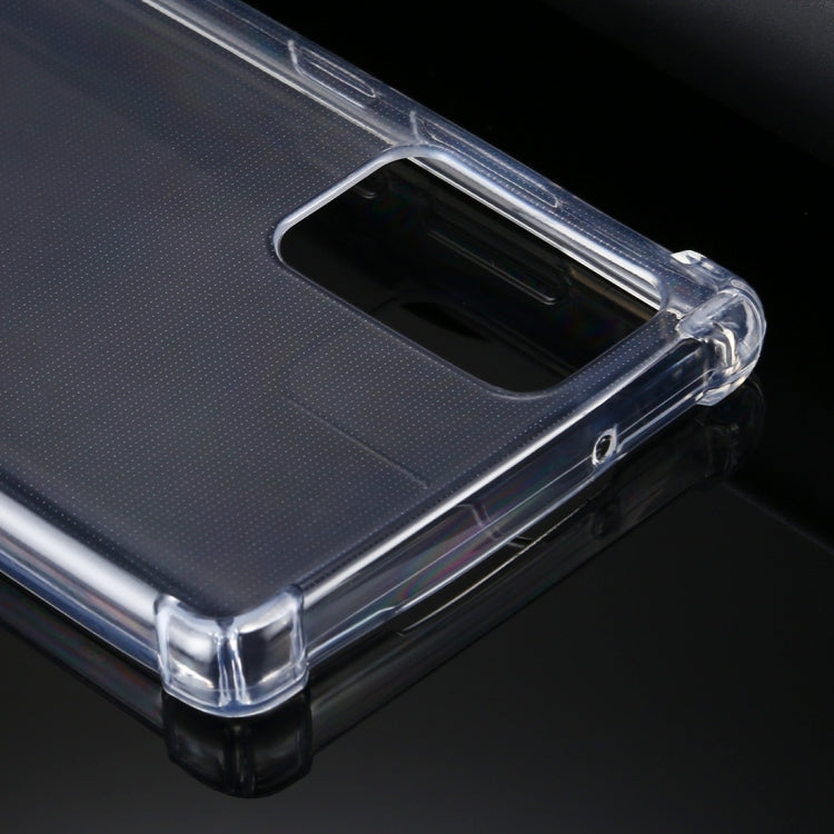 For Samsung Galaxy Note20 Four-Corner Anti-Drop Ultra-Thin TPU Case(Transparent)