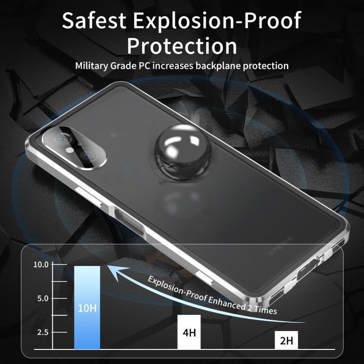For Sony Xperia 5 V HD Magnetic Metal Tempered Glass Phone Case