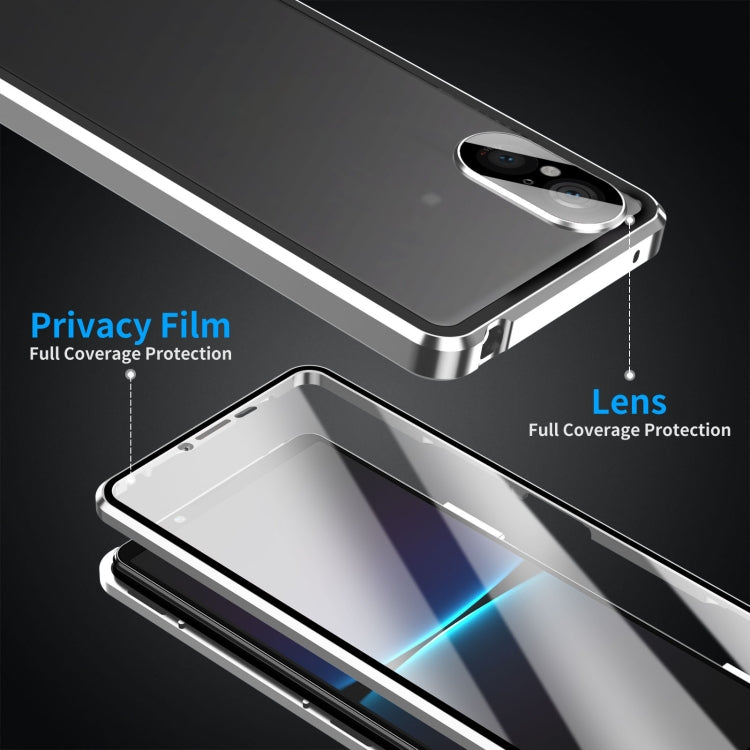 For Sony Xperia 5 V HD Magnetic Metal Tempered Glass Phone Case
