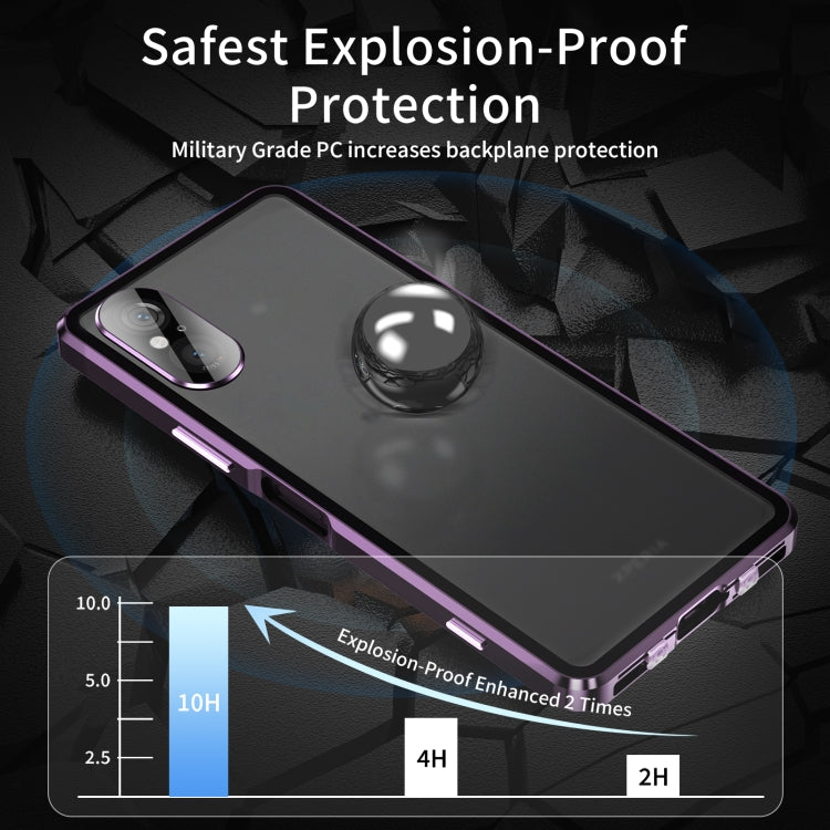 For Sony Xperia 5 V HD Magnetic Metal Tempered Glass Phone Case