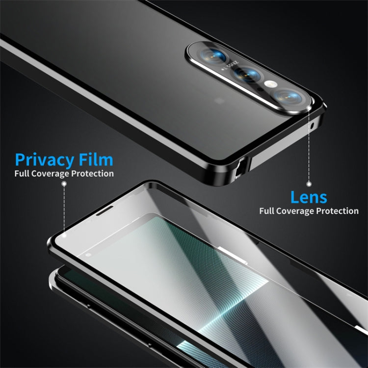 For Sony Xperia 1 VI HD Magnetic Metal Tempered Glass Phone Case