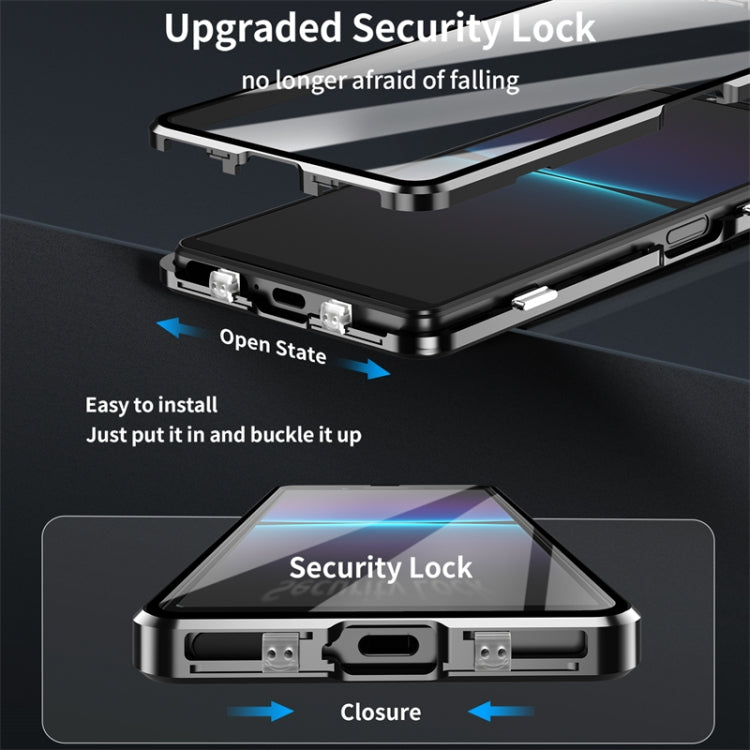 For Sony Xperia 1 VI HD Magnetic Metal Tempered Glass Phone Case