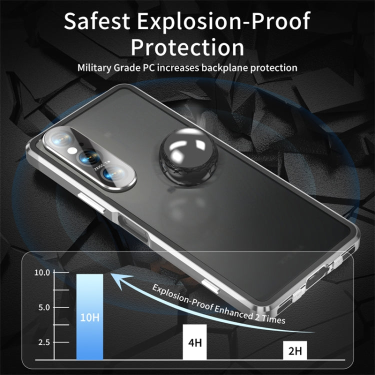 For Sony Xperia 1 VI HD Magnetic Metal Tempered Glass Phone Case