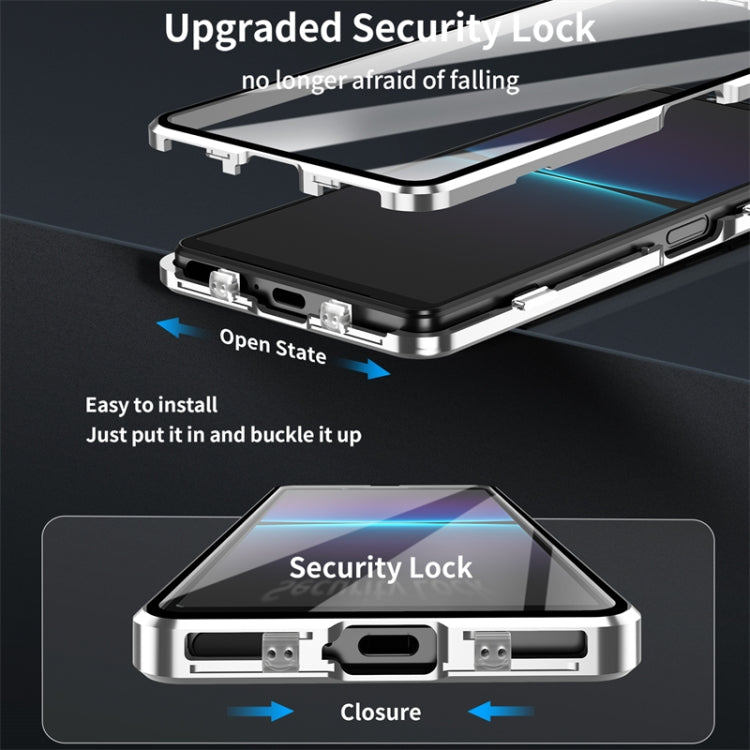 For Sony Xperia 1 VI HD Magnetic Metal Tempered Glass Phone Case