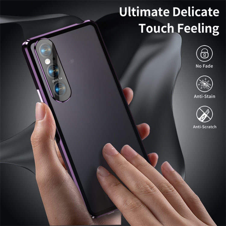 For Sony Xperia 1 VI HD Magnetic Metal Tempered Glass Phone Case