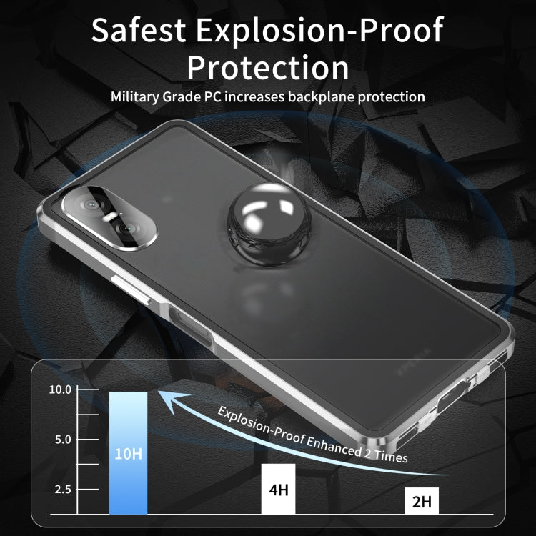 For Sony Xperia 10 VI HD Magnetic Metal Tempered Glass Phone Case