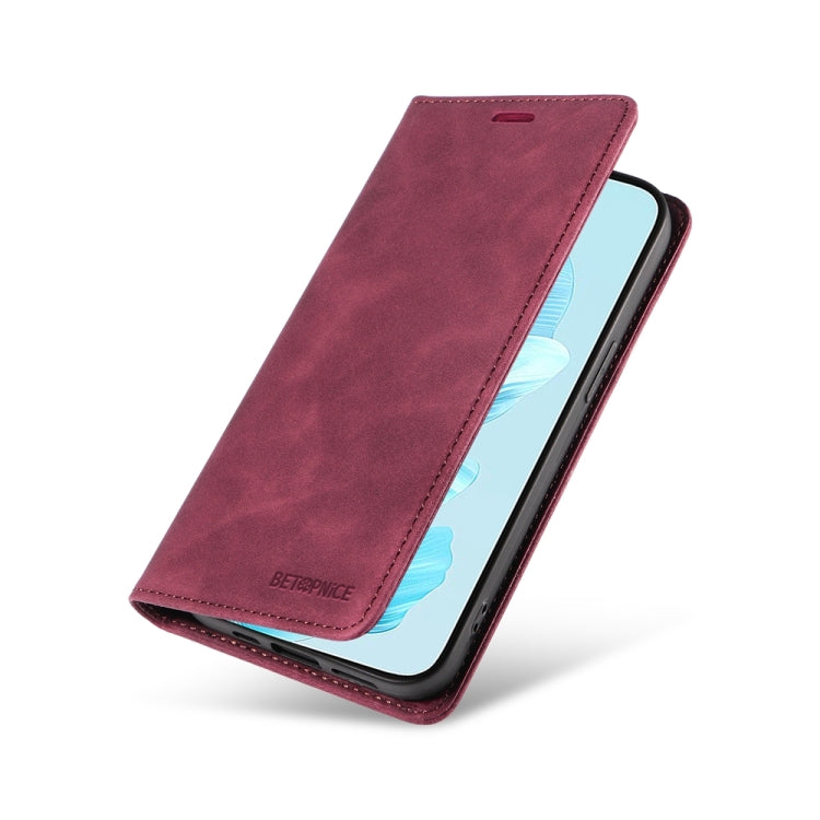 For Honor 200 Lite Global BETOPNICE Suction RFID Anti-theft Leather Phone Case