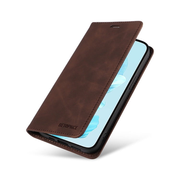 For Honor 200 Lite Global BETOPNICE Suction RFID Anti-theft Leather Phone Case