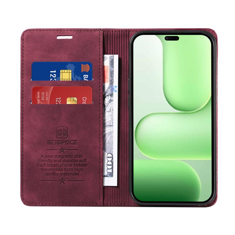 For Honor 600 Lite Global BETOPNICE Suction RFID Anti-theft Leather Phone Case