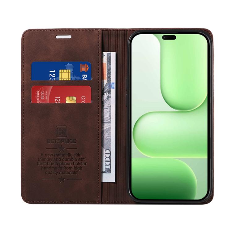 For Honor 600 Lite Global BETOPNICE Suction RFID Anti-theft Leather Phone Case