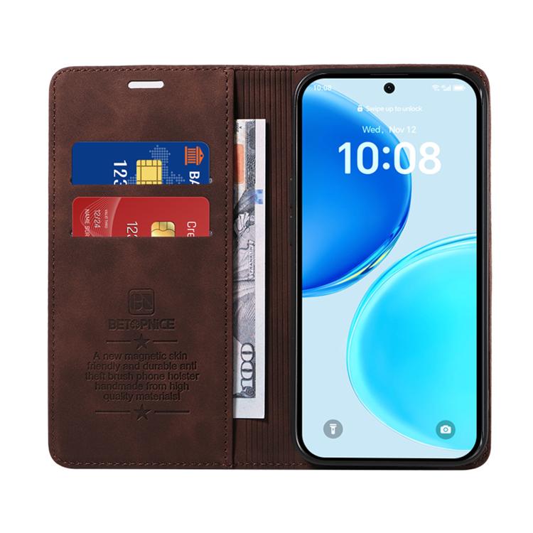 For Honor X8d 4G BETOPNICE Suction RFID Anti-theft Leather Phone Case